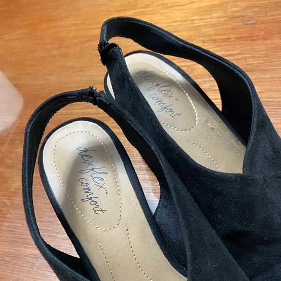 Dex Flex Comfort Black Block Heels - Picture 5 of 6